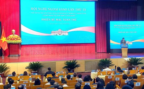 Quang cảnh Phiên bế mạc Hội nghị Ngoại giao lần thứ 33. Ảnh: T.THIỆN
