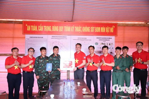 Đoàn thăm, tặng quà đội rà phá bom, mìn, vật liệu nổ Lữ đoàn Công Binh 543, Quân khu 2.