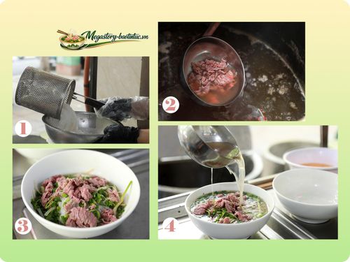 Các công đoạn chế biến tạo nên vị đặc trưng của phở Hà Nội.