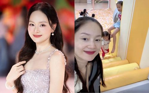Lan Phương phải đeo đai cố định ở phần vai. Ảnh: FBNV