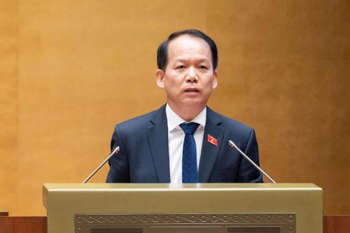 Bộ trưởng Bộ Tư pháp Hoàng Thanh Tùng. (Ảnh: Media Quốc hội).