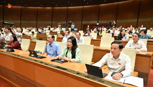 Phó Chủ tịch Quốc hội Nguyễn Khắc Định và các đại biểu tham dự phiên họp. Ảnh: Quang Khánh