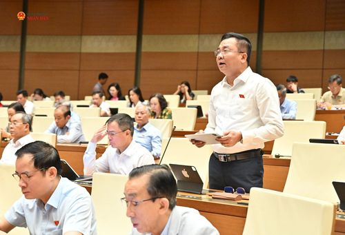ĐBQH Nguyễn Minh Đức (TP. Hồ Chí Minh) phát biểu. Ảnh Quang Khánh