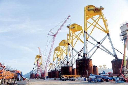Chân đế của trạm biến áp ngoài khơi do PTSC sản xuất
