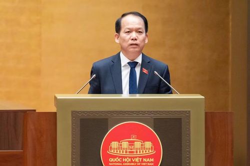  Bộ trưởng Bộ Tư pháp Hoàng Thanh Tùng giải trình các vấn đề đại biểu Quốc hội nêu tại phiên thảo luận. Ảnh: quochoi.vn 