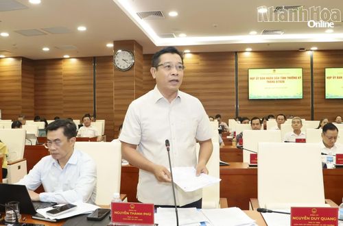 Ông Nguyễn Thành Phú - Giám đốc Sở Xây dựng phát biểu.