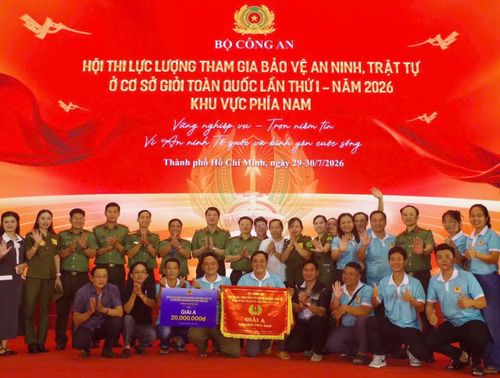 Đội tuyển tỉnh Đồng Tháp đạt giải A Hội thi lực lượng tham gia bảo vệ ANTT ở cơ sở giỏi toàn quốc năm 2026 khu vực phía Nam tổ chức tại TP Hồ Chí Minh.