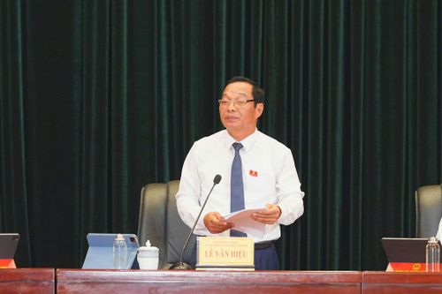 Ông Lê Văn Hiệu, Phó Bí thư Thành uỷ, Chủ tịch HĐND TP Hải Phòng phát biểu bế mạc.