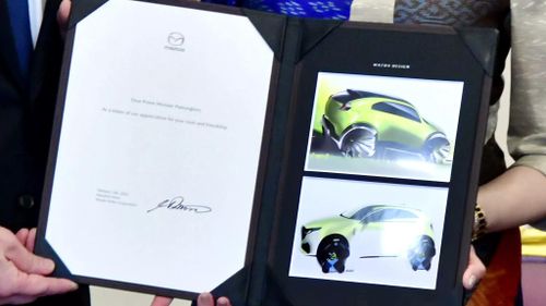  Hình ảnh phác thảo mẫu SUV cỡ nhỏ mới do chính Mazda chia sẻ. Ảnh: Thailand Board of Investment. 