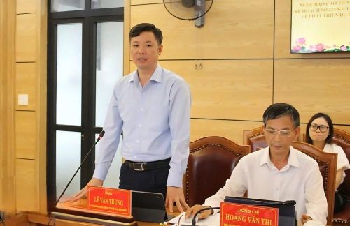 Ông Lê Văn Trung, Giám đốc Sở VHTTDL, phát biểu tại hội nghị. Ảnh: Hoài Anh
