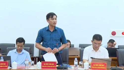 Đại diện Sở Dân tộc và Tôn giáo tỉnh Phú Thọ phát biểu tại hội thảo.