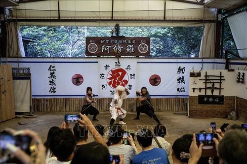 Ninja Show mang lại cho khán giả những màn trình diễn ngoạn mục với vũ khí thật.