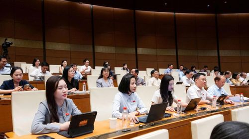 Sáng 11/8, tiếp tục Chương trình Kỳ họp không thường lệ lần thứ Nhất, Quốc hội khóa XVI, Quốc hội thảo luận tại hội trường về dự án Luật Phát triển đô thị
