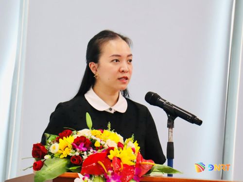 Phó Giám đốc Sở Văn hóa, Thể thao và Du lịch Nguyễn Thị Hoài An phát biểu tại hội thảo. Ảnh: QUỐC TUẤN