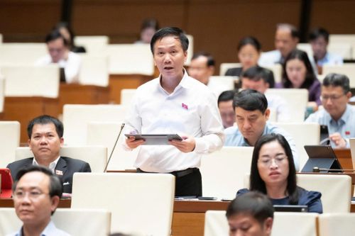Đại biểu Lâm Văn Đoan, Đoàn ĐBQH tỉnh Lâm Đồng nêu ý kiến tại phiên thảo luận