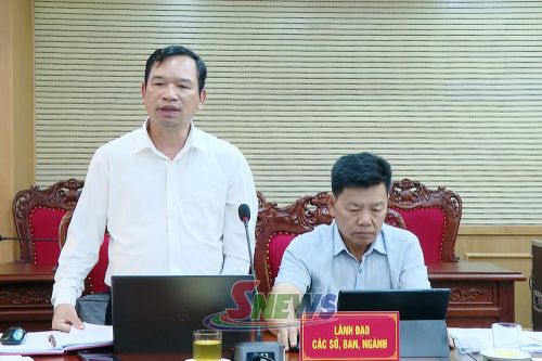 Lãnh đạo Sở NN&MT phát biểu tại cuộc làm việc.