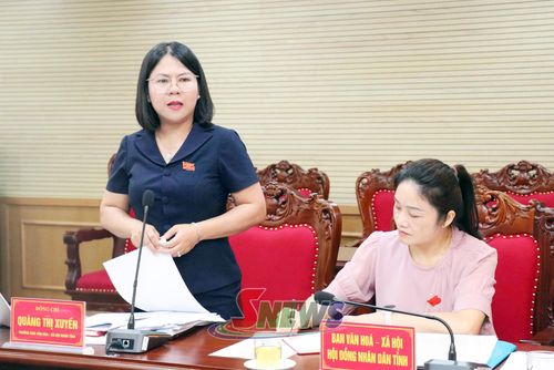 Đồng chí Trưởng Đoàn Khảo sát phát biểu tại cuộc làm việc