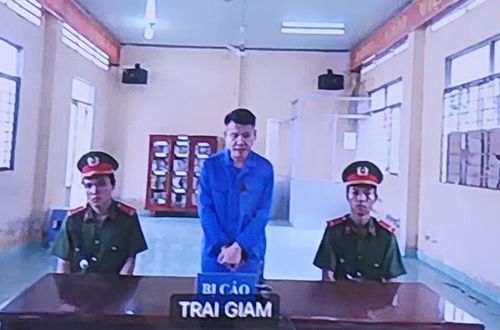 Bị cáo tại phiên tòa.