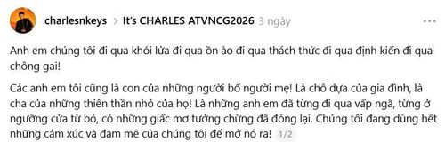 Nam nghệ sĩ đã không ngần ngại lên tiếng bảo vệ các Anh Tài cũng như nói lên tiếng lòng của nhiều Gai Con.