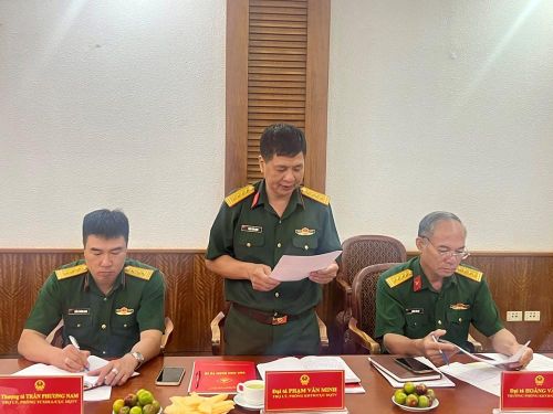 Đại tá Phạm Văn Minh, Phòng Kế hoạch Tổng hợp, Cục Dân quân tự vệ, Bộ Tổng Tham mưu công bố Quyết định bổ nhiệm các chức vụ của Ban CHQS Bộ VHTTDL.