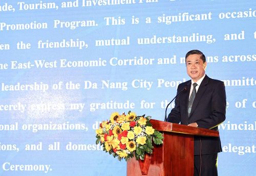 Phó Chủ tịch UBND TP. Đà Nẵng Phan Thái Bình phát biểu khai mạc Hội chợ EWEC - Đà Nẵng 2026