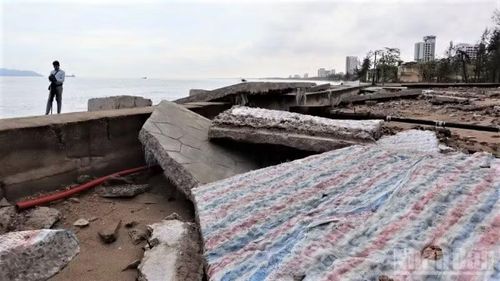 Năm 2025, sóng lớn do bão số 10 (Bualoi) đã "xé nát" khoảng 600m bờ kè biển có tổng kinh phí xây dựng hơn 40 tỷ đồng tại phường Cửa Lò, tỉnh Nghệ An.