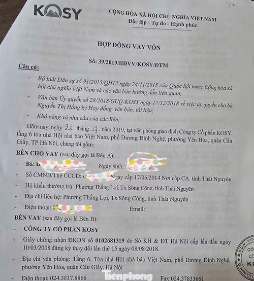 Công ty Kosy huy động vốn dưới hình thức hợp đồng vay vốn