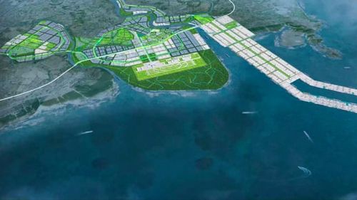 Khu vực cửa biển Nam Đình Vũ nơi có 5 khu vực mỏ cát đưa ra đấu giá. Nguồn: Ban Quản lý Khu kinh tế Hải Phòng.