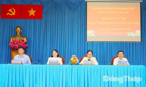 Tổ đại biểu số 8 HĐND tỉnh Đồng Tháp tiếp xúc cử tri xã Chợ Gạo.