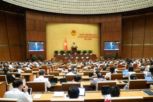  Quang cảnh phiên thảo luận tại hội trường chiều 11-8. Ảnh: quochoi.vn 