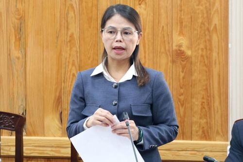Phó Giám đốc Trung tâm Xúc tiến Đầu tư, Thương mại và Du lịch Lâm Đồng Võ Thị Hoàng Yến thông tin một số sự kiện chào đón Festival Hoa Đà Lạt