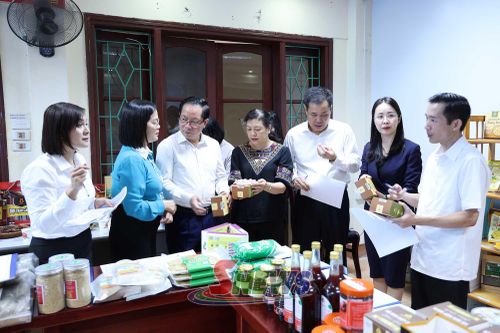 Chấm điểm các sản phẩm tham Chương trình bình chọn sản phẩm công nghiệp nông thôn tiêu biểu.