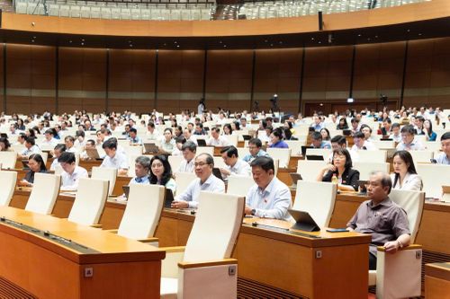 Các đại biểu dự phiên thảo luận sáng 12/8.