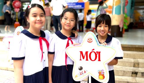 Học sinh Trường Tiểu học Nguyễn Bỉnh Khiêm, phường Sài Gòn, TP.HCM.