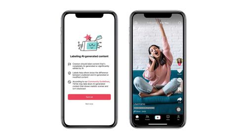  Nhãn dán của TikTok với nội dung nghi do AI tạo. Ảnh: TikTok. 