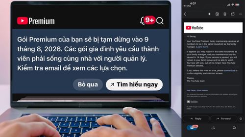 YouTube sẽ gửi thông báo qua mail hay ngay trên giao diện. Ảnh: Threads/Reddit.