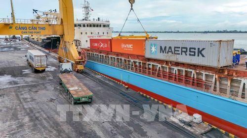 Dự kiến từ tháng 9/2026, hàng hóa nông sản của Đồng bằng sông Cửu Long sẽ được xuất trực tiếp từ Cảng Cái Cui sang Quảng Tây, Trung Quốc. Ảnh: Thanh Liêm - TTXVN