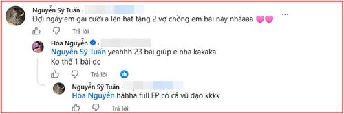Màn tương tác giữa Tuấn Cry và Hòa Minzy nhận được sự quan tâm đặc biệt từ khán giả (Ảnh chụp màn hình FBNV) 