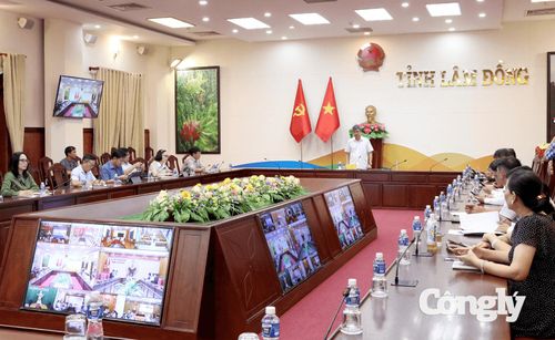 Quang cảnh buổi làm việc của lãnh đạo tỉnh Lâm Đồng với các cơ sở giáo dục.