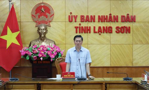 Đồng chí Đinh Hữu Học, Ủy viên Ban Thường vụ Tỉnh ủy, Phó Chủ tịch Thường trực UBND tỉnh, Phó Trưởng Ban Chỉ đạo triển khai thực hiện Đề án phát biểu tại cuộc họp