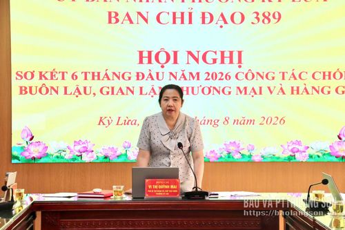 Chủ tịch UBND, Trưởng BCĐ 389 phường Kỳ Lừa phát biểu tại hội nghị