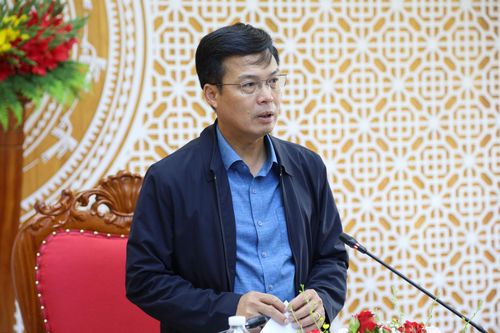 Đồng chí Đinh Văn Tuấn, Tỉnh ủy viên, Phó Chủ tịch UBND tỉnh phát biểu chỉ đạo tại buổi làm việc