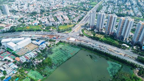 Khu vực dự kiến sẽ là điểm đầu của dự án đường sắt Thủ Thiêm - Long Thành.