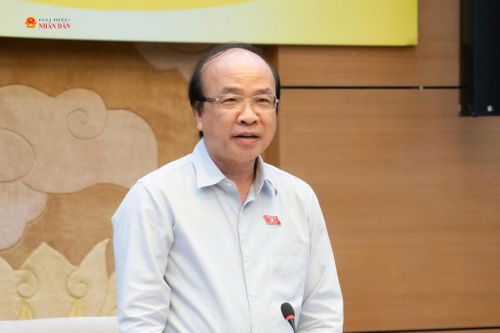 Chủ nhiệm Ủy ban Pháp luật và Tư pháp Phan Chí Hiếu phát biểu tại phiên họp