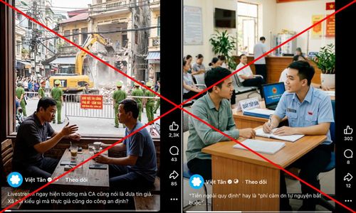 Không còn tung tin giả thô sơ, các đối tượng chống phá ngày càng lợi dụng AI, Deepfake và cắt ghép thông tin chính thống để bóp méo sự thật, dẫn dắt dư luận. (Ảnh chụp màn hình)