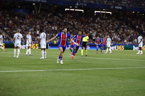 Khvicha Kvaratskhelia ghi bàn mở tỷ số cho Paris Saint Germain. Ảnh: Paris Saint Germain