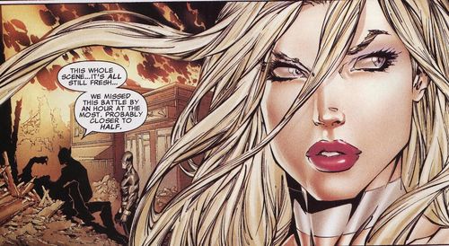  Emma Frost là dị nhân sở hữu khả năng ngoại cảm và bao bọc toàn bộ cơ thể mình bằng kim cương. Ảnh: Marvel Comics. 