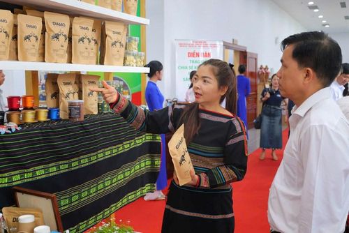 Sản phẩm cà phê và sầu riêng sấy thăng hoa của Đăng Farm (Đắk Lắk) được giới thiệu tại diễn đàn