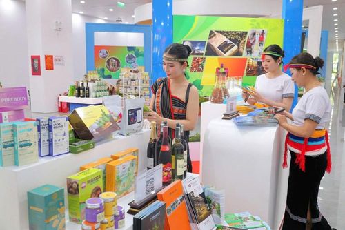 Không gian trưng bày các sản phẩm OCOP đặc trưng của các địa phương
