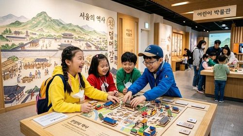 Các em tiếp cận lịch sử và văn hóa Seoul theo cách gần gũi, sinh động hơn. Ảnh minh hoạ: AI
